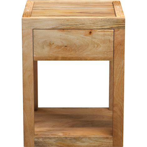 Mesita de noche de madera de mango con 1 cajón - Jakarta (1/4)