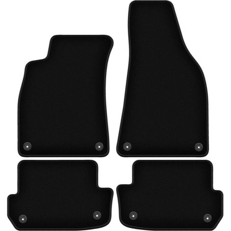 Schwarze Velours-Fußmatten von BASIC für: Audi A4 B7 Cabrio (2006-2008)
