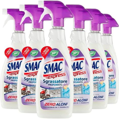 SMAC SET DA 6 PEZZI SGRASSATORE PROFUMATO ALLA LAVANDA SPRAY 650 ML (1/5)