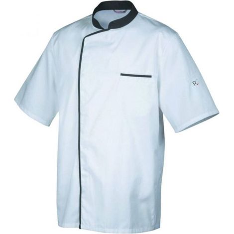 Giacca da cuoco a maniche corte Robur ENERGY Bianco / Grigio L