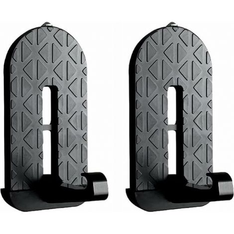 2 piezas de escalones de puerta plegables hechos de aleación de aluminio para limpiar el techo del automóvil para SUV, RV, accesorios para automóviles Jeep (negro) (1/5)
