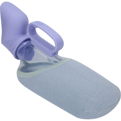 Récipient de recueil d'urine féminine de 700 ml avec dispositif anti-débordement et entonnoir à urine étanche, adapté aux patients âgés alités. (1/5)