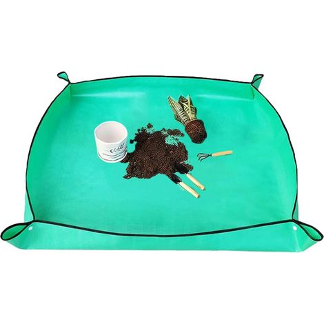 1 Article Tapis de Rempotage de Tapis Jardinage D Tapis Jardinage Pliable Adapté Jardins Miniatures Intérieurs Extérieurs Vert (1/5)