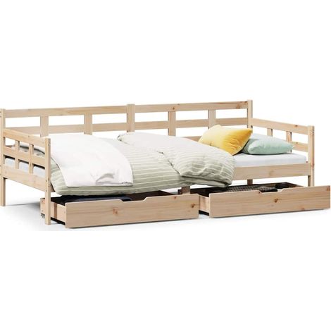 Maison Exclusive - Dormeuse con Cassetti 90x190 cm in Legno Massello Pino