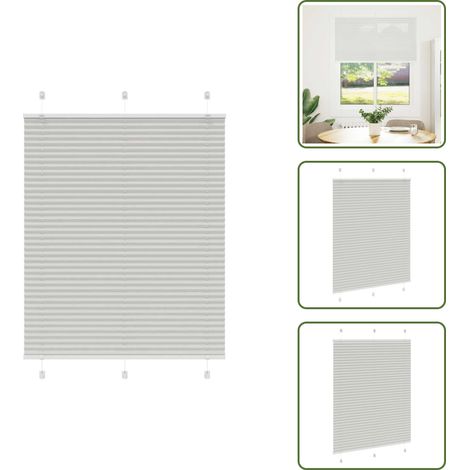 Plissee Hellgrau 105x150 cm Stoffbreite 104,4 cm Polyester - Plissee - Plissees - Faltrollo - Jalousie (1/5)