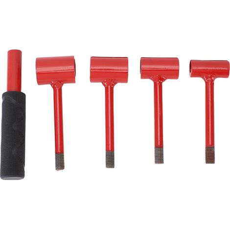 Attrezzo per la regolazione delle cerniere delle porte, set 4 in 1, chiave di regolazione a fessura resistente, facile da usare per uso residenziale e commerciale, rosso. (1/5)