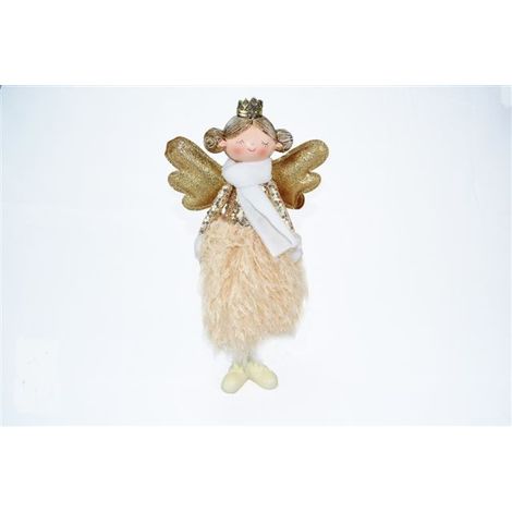 Angelo Decorativo Natalizio in Stoffa Oro 34 cm (1/2)