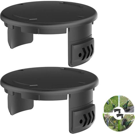 Lot de 2 couvercles de rechange pour bobine de tailleuse , compatible avec Parkside LIDL PRT 550 A1 , B2 , C3 , pièces de rechange pour tête de bobine PRTA 20-Li C3