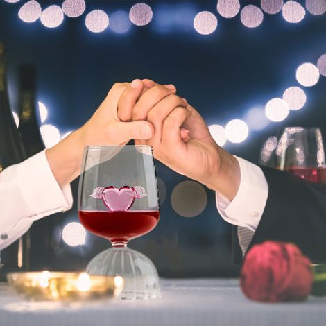 Verre à Cocktail en forme de cœur, tasse romantique élégante pour mariage, maison, Bar, fête, Restaurants, 350ml (1/5)