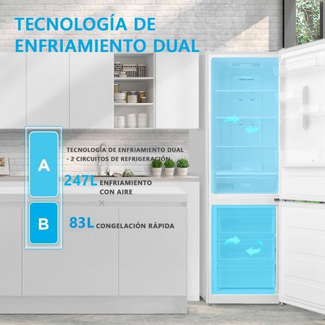 MIDEA MDRB489FGE01OE Frigorifico COMBI No Frost 201X60 CM