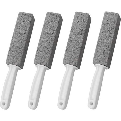 4 PCS Brosse de Nettoyage Pierre Ponce avec poignée Cleaning Block Nettoyant Brossede toilette WC pour Cuisine/Grill/Bain/Toilette Bowel/PoolAec (1/5)