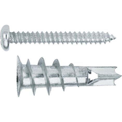 (13X32) TACO PARA PLACAS DE YESO LAMINADO TACO DE ZAMAK CON TORNILLO 4,2X32 (100U) - INDEX (1/4)