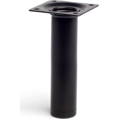 Pata de acero cilíndrica con una altura de 150 mm y acabada en negro. Dimensiones: 30x30x150 mm -