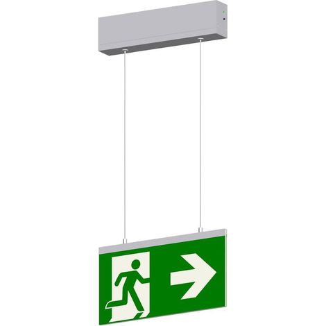 [NEUWERTIG] B-Ware Mexcel Fluchtweg Notbeleuchtung MEXM1930ZB Warnschild LED Aluminium Sicherheit (1/2)