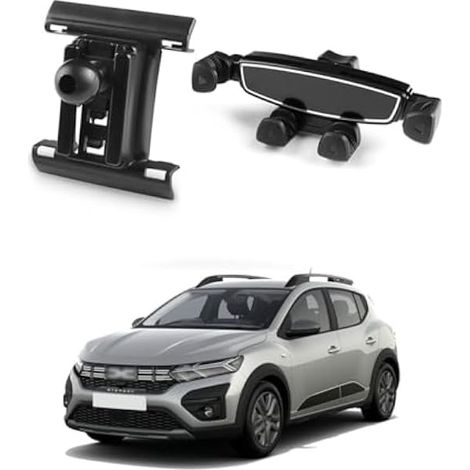 KUNGKIC Support de téléphone de voiture pour Dacia Sandero 3/Sandero Stepway 3 2021-2025 Air Vent Support de téléphone portable rotatif à 360° réglable Noir (1/5)