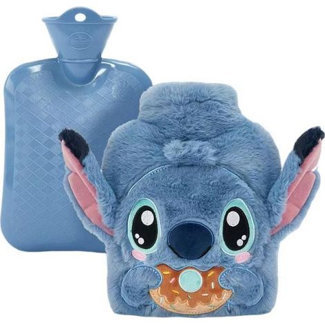 KLVGTIFS PU - Bouillotte Enfant, Avec Housse en Peluche Douce,Peluche Bebe, Bouillotte Avec Housse (Bleu) (1/5)
