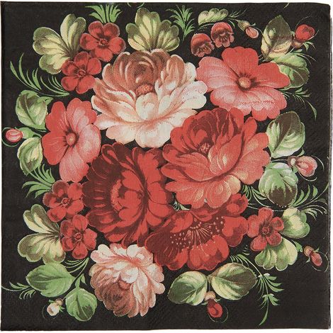 Serviettes en Papier Noir pour Table de Fête et Repas Quotidiens 33 x 33 cm Lot de 20 - PANGIVO