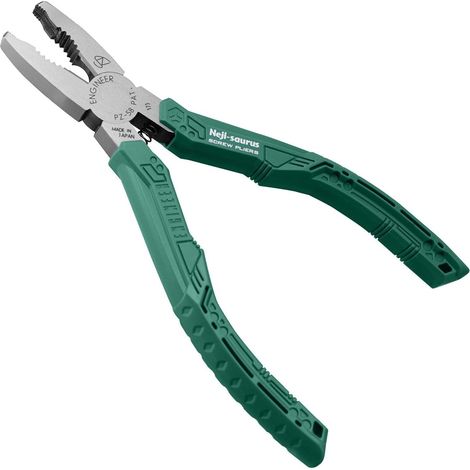 Pince multifonction avec mâchoires innovantes et brevetées pour extraire les vis endommagées, Fabriquée au Japon, ENGINEER PZ-58 Neji-saurus