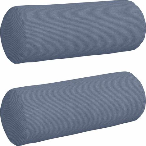 Maison Exclusive - Cojines Bolster 2 pcs Azul Ø 25 x 70 cm Tela d