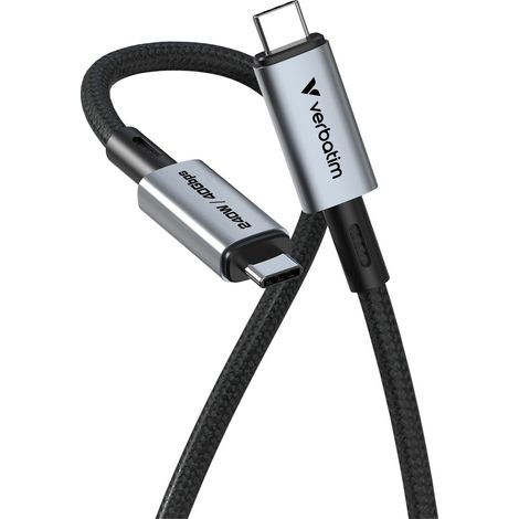 Verbatim USB-C auf USB-C Kabel 1,2m 240W PD mit 40 Gbit/s Übertragung Thunderbolt 4 kompatibel (1/5)