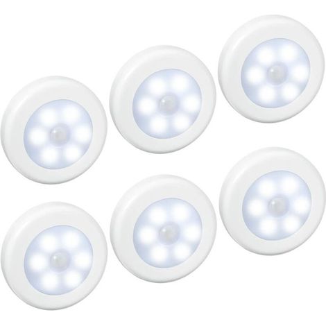 6-teiliges LED-Nachtlicht mit Bewegungssensor für den Haushalt, Schrankleuchte, Notleuchte (weißes Licht, 6 Stück), zum Aufhängen (1/5)