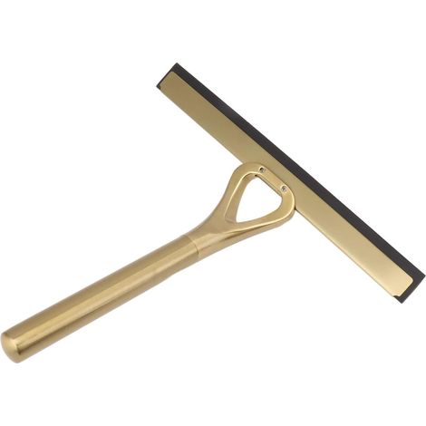 Raclette en Acier Inoxydable, Fenêtre de Douche pour Brosse en Verre Raclette de Douche en Or Domestique Porte Brossée avec Ventouse à Long Manche en Laiton Portes de Voiture (1/5)