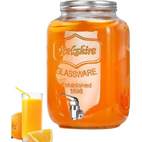 Distributeur de boissons pour fêtes – Récipient en verre étanche avec (1/5)