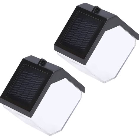 Appliques murales solaires à double mode d'éclairage, étanches IP55, longue durée de vie, projecteurs solaires d'extérieur pour jardin et cour. (1/5)