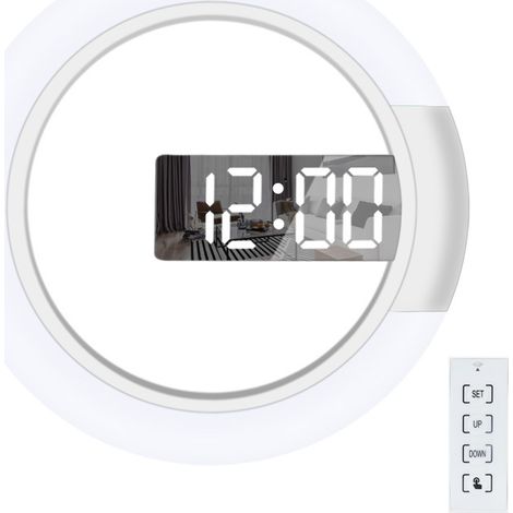 LED wall clocks, digital clocks, openwork mirrors, and alarm clocks with temperature control.
