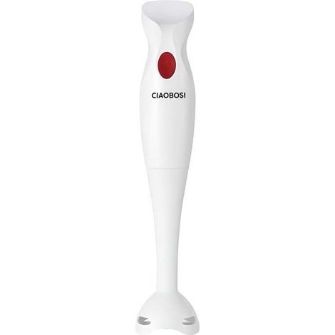 Mixeur plongeant - AVIZAR - 300W ergonomique - Lame inox 304 - Vitesse unique - Blanc (1/5)