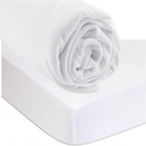 Drap housse 90x140 cm + Alèse Éponge Bambou Imperméable PU (1/4)