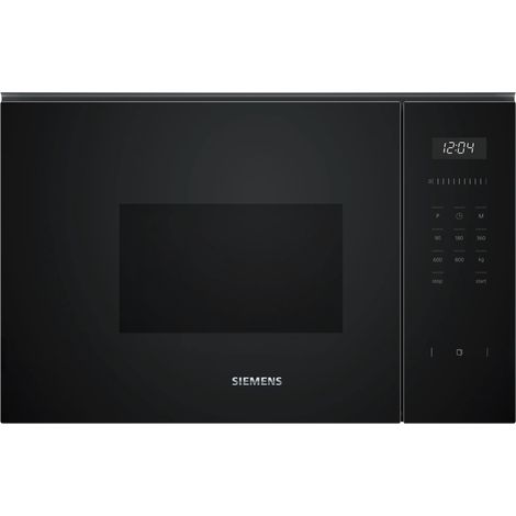 Siemens – Micro-ondes encastrable 20 litres 800W – 5 niveaux de puissance – Plateau tournant 25,5 cm – Nettoyage hydrolytique