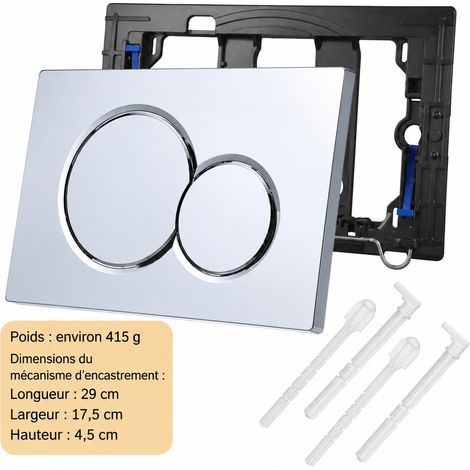 Plaque de déclenchement double touche WC suspendu Sigma acier inoxydable chrome brillant réf 6452 500 g – Livraison gratuite