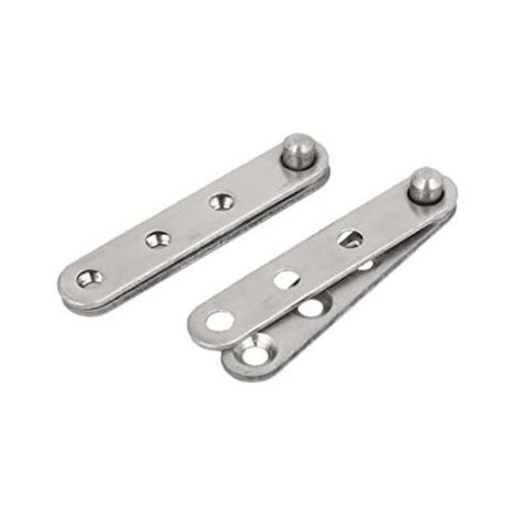 2pcs Pivot Hinge 60mm Length Metal 360 Degree Rotatable Door