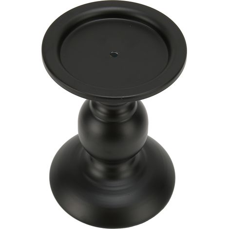 Chandelier cylindrique, chandelier en fer forgé noir mat résistant à la rouille, ornement décoratif pour table à manger.