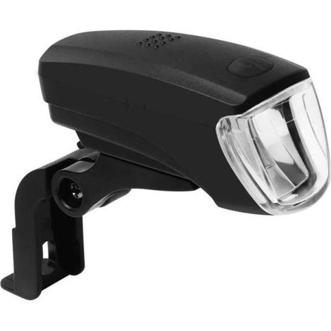 Lumière Avant Vélo - 50 Lumens - Fixation Fourche - Noir - 1 Pièce