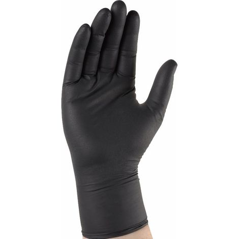 SINGER FRERES Guanti in nitrile - Nero - Scatola da 100 - Taglia 9/10 - XL - AUU500091