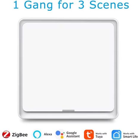 Tuya Interruttore Wireless per Scene Smart Zigbee a Batteria  Dimensione: 1 Pulsante