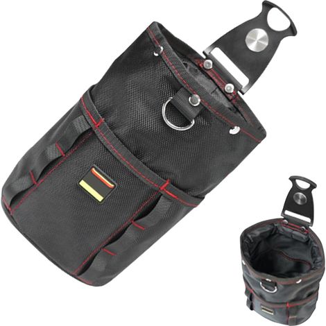 Sacoche à Outils Pochette Utilitaire En Tissu Oxford Avec Clip Pour Sac Ceinture Polyvalent Pour Marteaux Vis Clous Mètres (1/5)