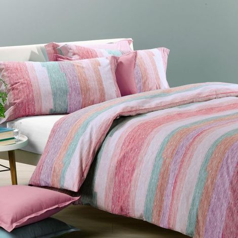Parure de lit 4 pièces en 100% coton Housse Couette Douce et Elégante, Lavable et Facile d’Entretien Housse de Couette 200x200 et Autres Tailles (1/3)