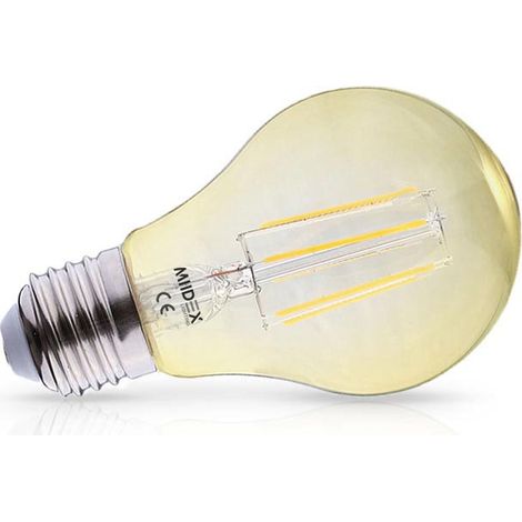 Ampoule LED E27 Filament 8W 2500K Golden Dimmable Boite Miidex Lighting® (1/6)