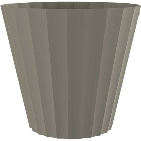 Maceta de inyeccion doric color taupe ø22x20cm (1/3)