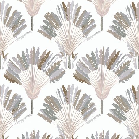BRICOFLOR Papier peint plume | Papier peint original | Papier peint gris et blanc | Papier peint pour bureau | Papier peint à motif - 10,05 x 0,53 m (1/5)