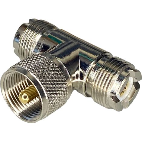 Enchufe adaptador UHF en T / toma UHF / toma UHF (1/4)
