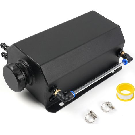 Car modification parts 1L square oil vent can 2L exhaust gas recovery can overflow can - OCC078 Black (2L) (1/4)