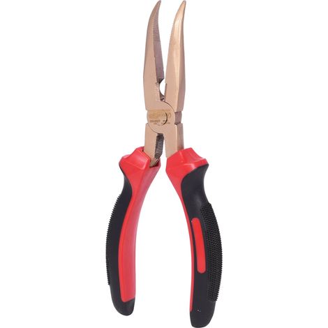 KS TOOLS  BERYLLIUMplus Alicates  de punta  semirredonda acodados  180 mm  - 962.0612 (1/4)