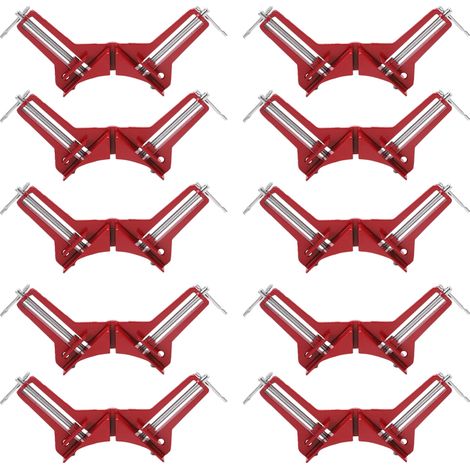 Équerres de charpentier pour le travail du bois, équerres renforcées à 90 degrés, lot de 10, en alliage d'aluminium, outil de fixation rapide pour le bricolage (encadrement, étagères, soudure, aquariu