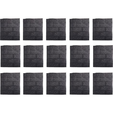 15PCS Self-Adhesive 3D Wall Panels Wallpaper with Brick Effect (1/5)