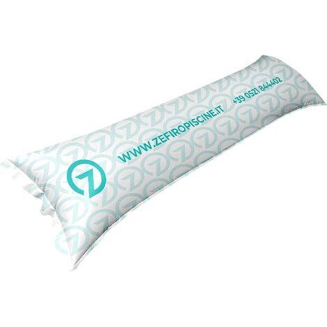 Cuscino Gonfiabile ad Aria Galleggiante Anti Ristagno Zefiro Air Rettangolare per Sollevamento Telo di Copertura Piscina - Cm 140x45 con 2 Passacorda - ALTA QUALITA' MADE IN ITALY (1/3)