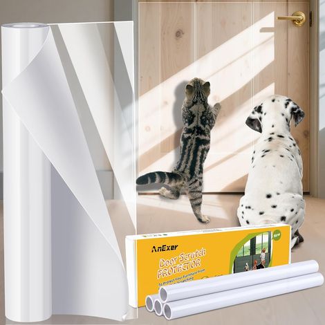 4pcs - Protection Porte - Protection Canapé - Anti Griffe Chat Chien &43 Matériau PVC Flexible Pour Meubles Et Portes Transparent 40x100cm